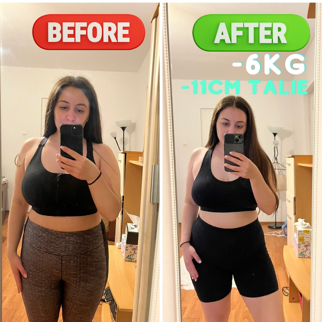 Transformare, minus 6 kg, minus 11 cm talie